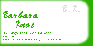 barbara knot business card